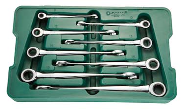 世達(dá)工具08015  8件加長型X柄兩用快扳組套