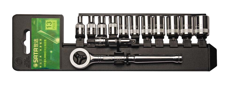 世達(dá)工具09521  13件6.3MM系列套筒組套