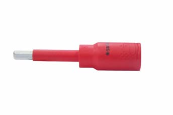 世達(dá)工具24406  12.5mm注塑型VDE絕緣六角旋具套筒6*120mm
