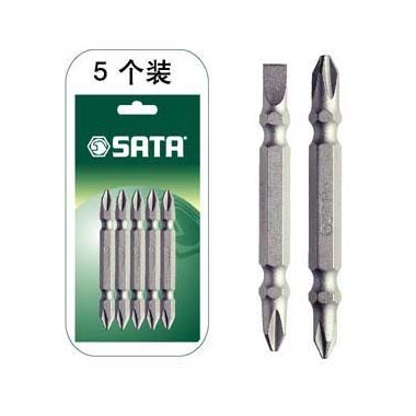 世達工具59393 5件套6.3MM系列110MM長雙頭旋具頭#3/#3