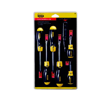 STANLEY史丹利工具92-002-23 6件套膠柄螺絲批