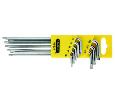 STANLEY史丹利工具92-624-23 8件套長L形中孔花形扳手