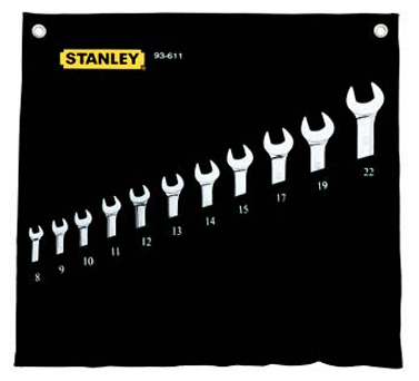 STANLEY史丹利工具93-611-22 11件套公制精拋光兩用長扳...