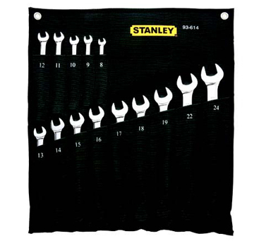 STANLEY史丹利工具93-614-22 14件套公制精拋光兩用長扳...