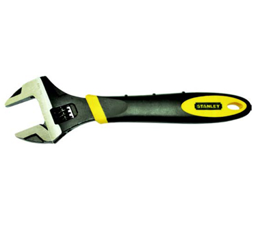 STANLEY史丹利工具 雙色柄鉻釩鋼活動扳手
