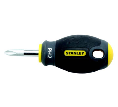 STANLEY史丹利工具 三色柄十字螺絲批（短款）