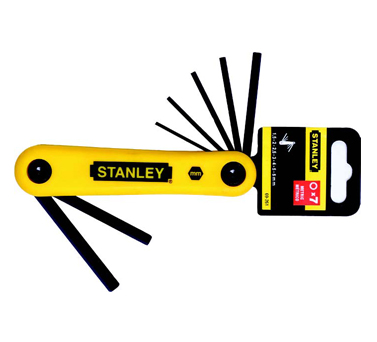 STANLEY史丹利工具 7件套公制折疊式內(nèi)六角扳手1.5-6mm