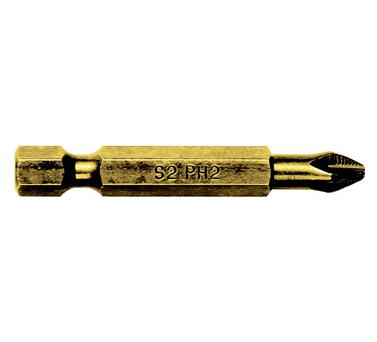 STANLEY史丹利工具 6.3MM系列50mm長鍍鈦十字旋具頭