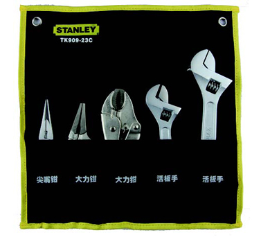 STANLEY史丹利工具TK909-23C 5件活動(dòng)扳手和鉗套裝