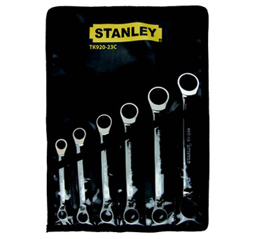 STANLEY史丹利工具TK920-23C 6件公制雙梅花雙向棘輪快扳...