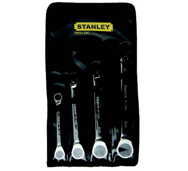 STANLEY史丹利工具TK921-23C 4件英制雙梅花雙向棘輪快扳...