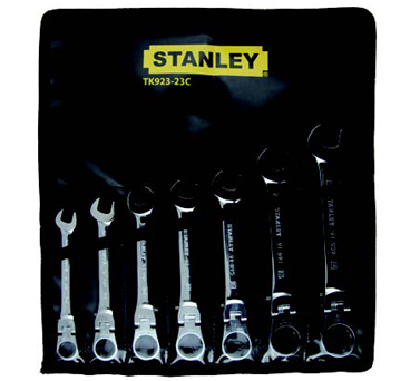 STANLEY史丹利工具TK923-23C 7件公制活頭棘開(kāi)兩用快扳套...
